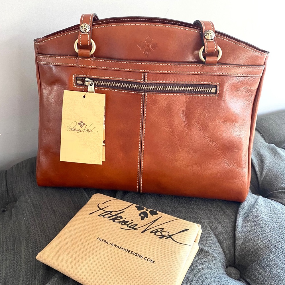 NWT Patricia Nash genuine leather poppy tote